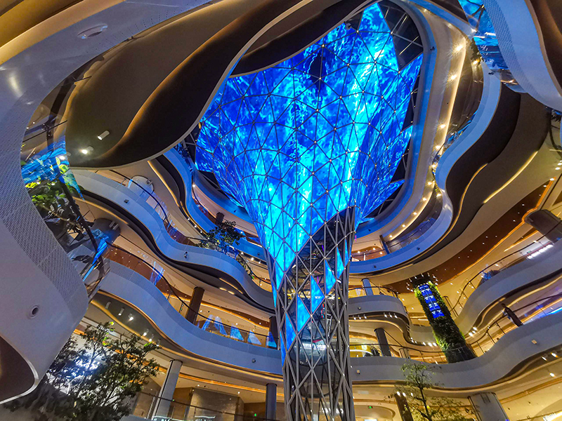 西安南飞鸿乐荟中心led通明屏项目